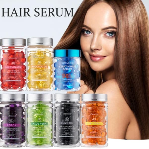 40 st eteriska oljekapslar för smidigt torrt hår Keratin Complex O 6