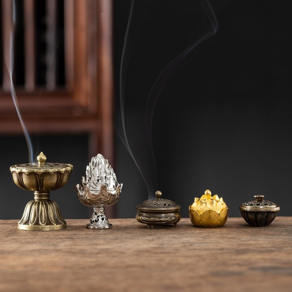 Buddhistiske redskaper Røkelsesbrenner Lotus Røkelse Røkelsekar Arkaisk C 2