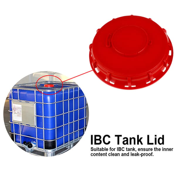 Rød IBC-låg til vand, væskeopbevaring, IBC-tank, montering, plastikdæksel B