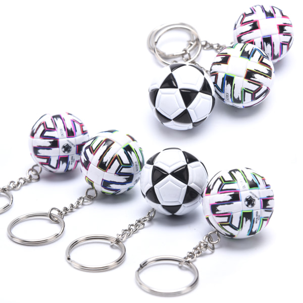 3D Sports Fodbold Souvenirs PU læder nøglering A