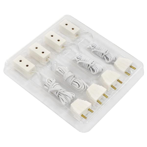 4 stk 1/12 dukkehus dekorativ lampe transformator stikkontakt tilkobling A1