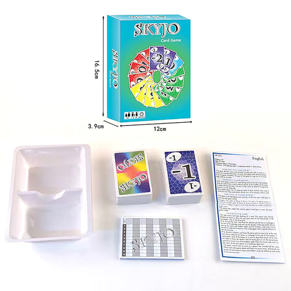 1 æske med "Skyjo Card Game" Family Gathering Game Card Holiday G