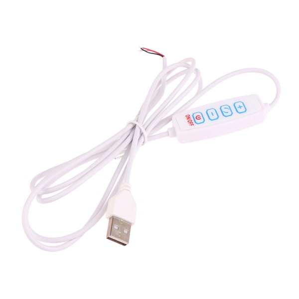 1,5M USB 5V LED Trefärgad dimmer Färgströmbrytare Kabeldimmer 4-K white