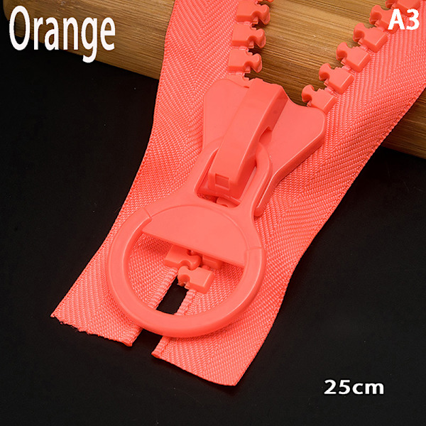 Färg 25cm Stort Resin Dragkedja Lock Closed End Zipper Pencil Bag A3