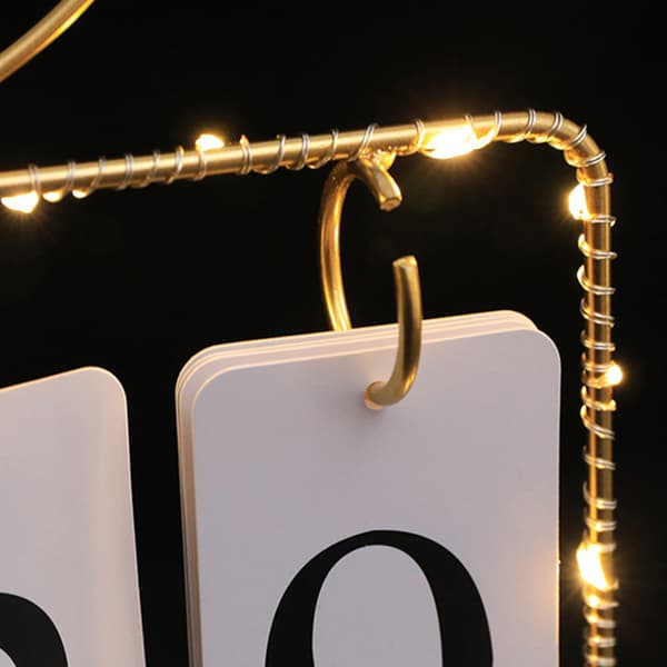 Vendekalender med lys til skrivebord Træ Evighedskalender A2