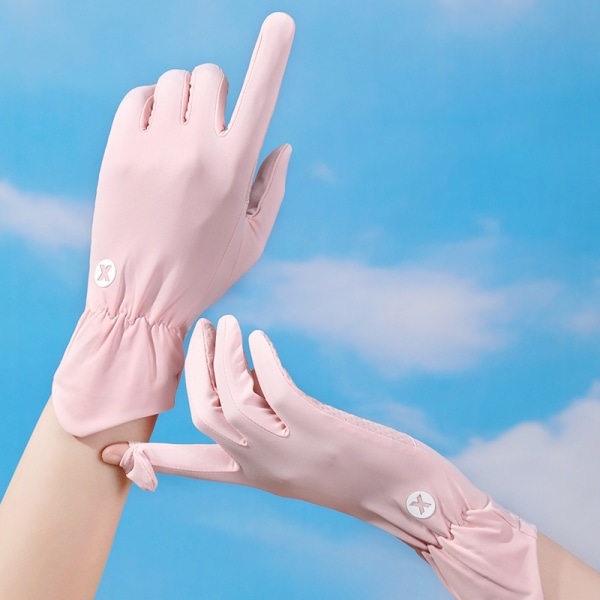 Two Fingers Gloves Solbeskyttelseshandsker Touch Gloves Summer Gray