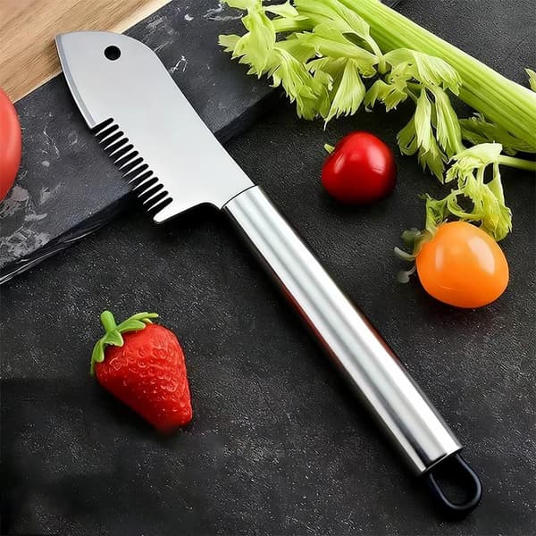 2 stk. løgstrimler i rustfrit stål til køkken grøntsager