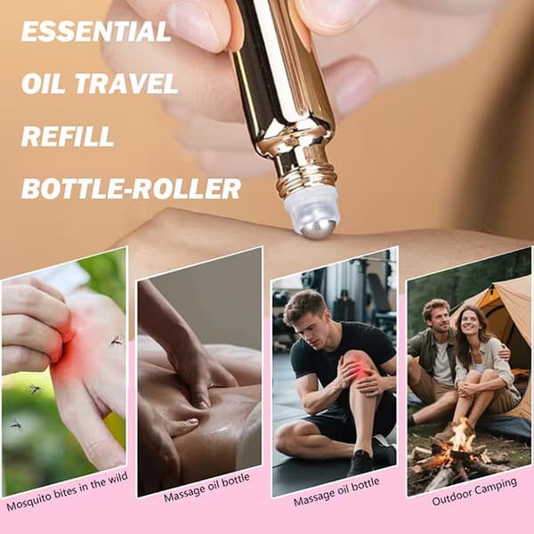 Påfyllbar Dual-End Multi-Purpose Parfyme Rollerflaske Spray B A3