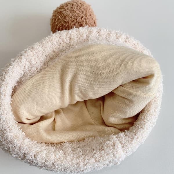 Liten Björn Barn Stickad Mössa Höst/Vinter Baby Stickad Mössa A5