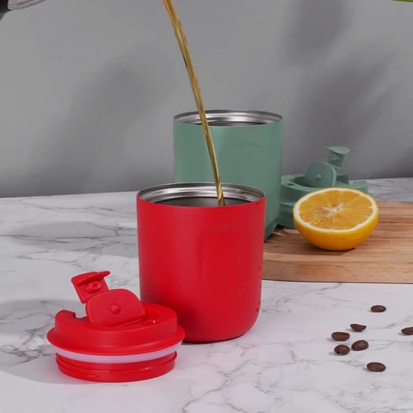 220 ml Mini Isolerad Kaffemugg Vakuum Resemugg Termisk Fläck White