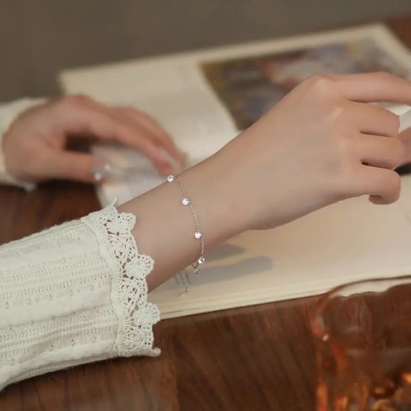 skinnende sirkon krystall armbånd mote kjede armbånd for kvinner