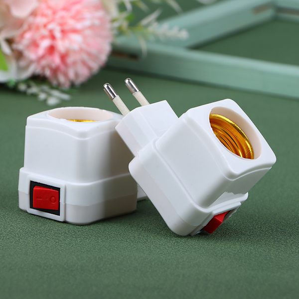 1st E27 Socket Lamp Glödlampa Adapter Vit LED Light Lamp Bulbs Soc White