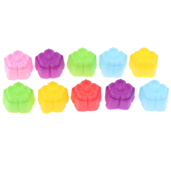 10 stk Silikon Cupcake Form DIY Orchid Form Kake Muffins Baking 1