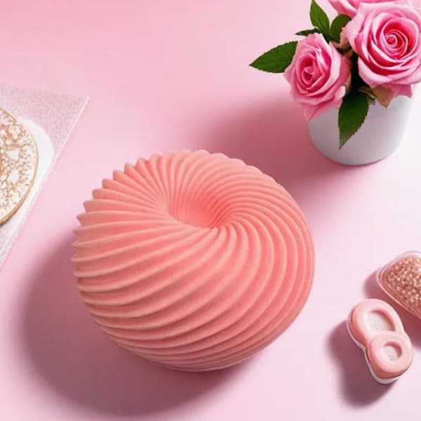 Spiral Äppelform Mousse Desserter Tårtform Silikonform Återanvändbar A1