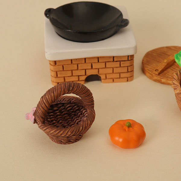1/12 Dollhouse Simulering Köks Spis & Pot Dollhouse Mini Ve A1