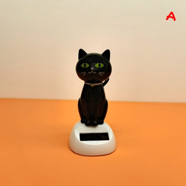 Solar Dancing Toy e Cat Solcelledrevet Swinging Cat Dashboard Eller A