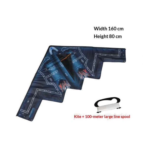 Stor flygplansdrake flygleksaker bombplan drake nylon tyg barn R With 100M WireBoard