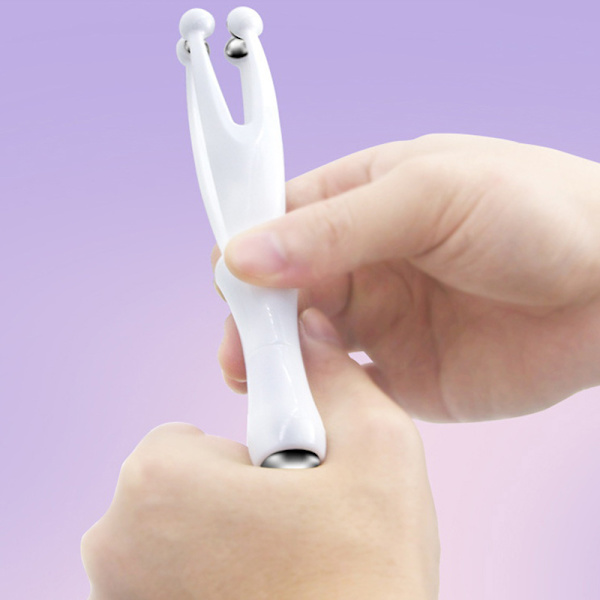 Finger Massager 360 Degree Rolling Steel Ball Massage Health Ca White