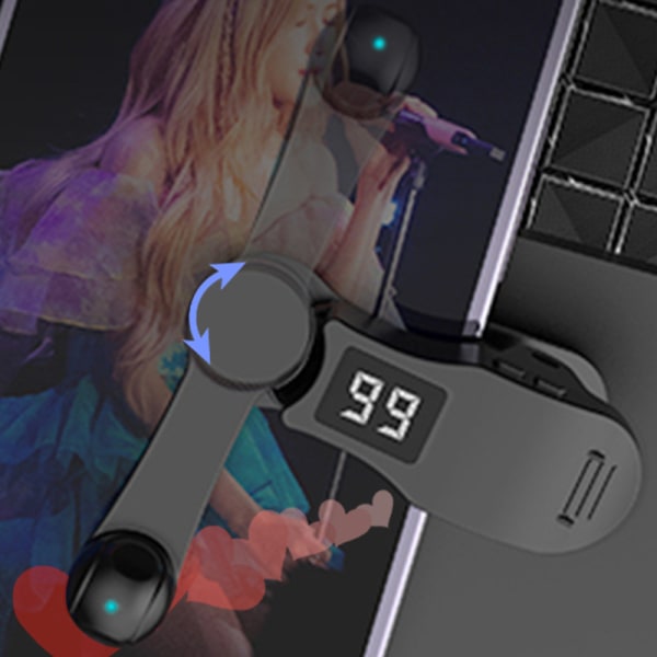 Digital Auto Clicker for smarttelefonapper Video Live Streaming Black
