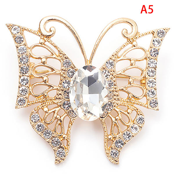 Alloy Rhinestone Butterfly Broche Fashion All-match Tørklæde Buckl A5