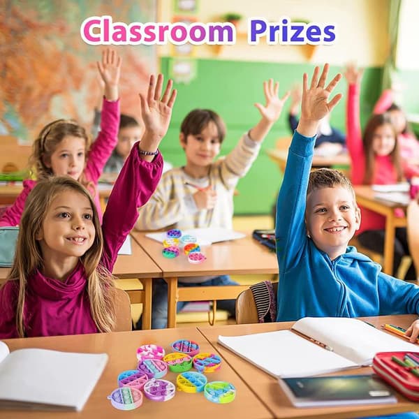 Mini Fidget Nøgleringe Farverige til Børnefester Klasseværelse A6