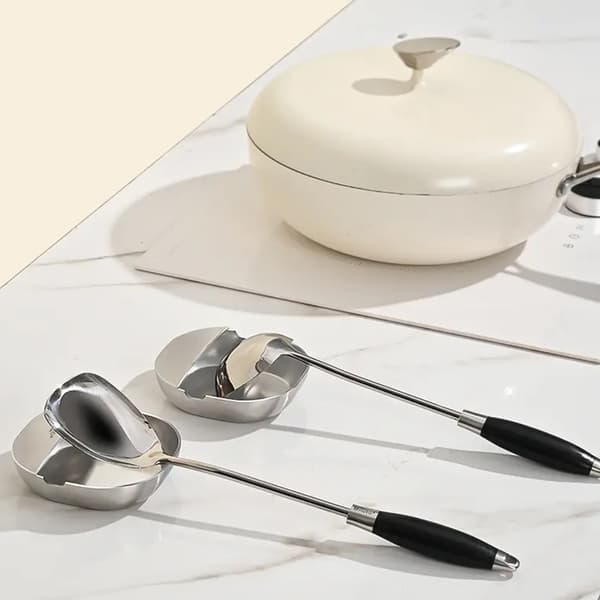 Komfurskeholder i rustfrit stål, selvstående redskabsramme 1pcs