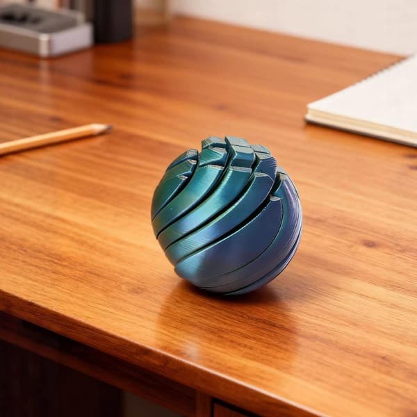 1 st Slime Ball Leksak 3D-printad Twistsphere Gear Liquid Flow Ba A2