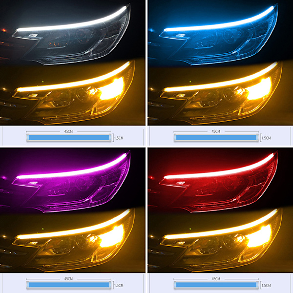 Motorcykel Blinklygte LED Kørelys Baglygte DRL D Red