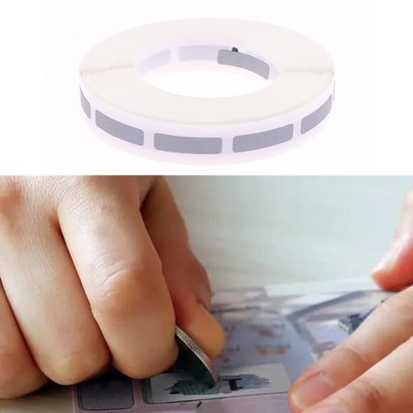 Skrapelapp-klistremerkerull Pin-passord DIY Skrapelodd Silver B
