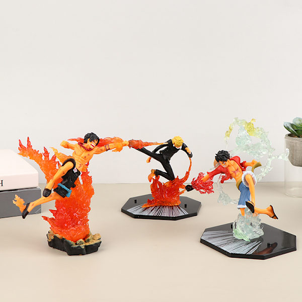 18 cm One Piece Figure Fire Fist Portgas·D· Ace Monkey·D·Luffy M 9