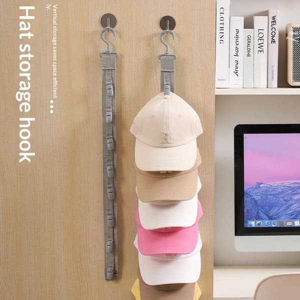 Garderobe Hattehylle Snor Hatteoppbevaringsklips Baseballcap Hatteoppbevaring A2
