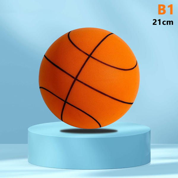 Innendørs Silent Basketball hoppeball for barn og voksne Orange 21CM