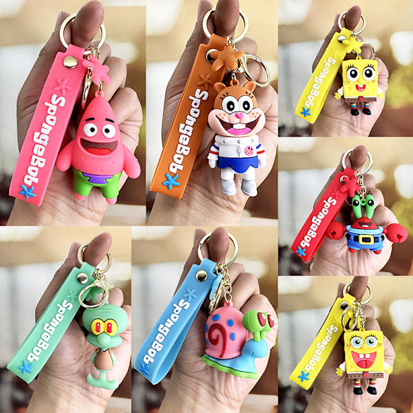 Mote Kawaii Anime Par nøkkelring tegneserie e bag anheng Char A5