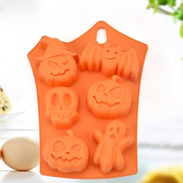 Halloween-kurpitsan silikonimuotti kynttilän kakkukoriste Fondant