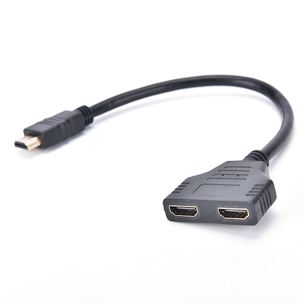 Ny 1080P HDMI-port hane till 2 hona 1 in 2 ut splitterkabel