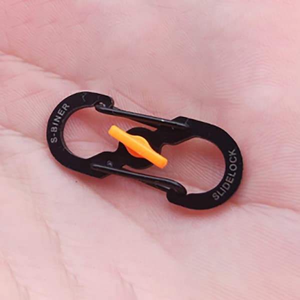 5 st Utomhuscampingkarbin 8-format S-spänne med låsbock black