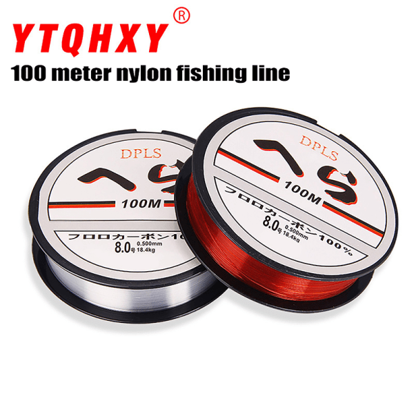 Lua Bait Fishing Line 100 meter Nylon Line Main Line Fishing L red 0.4