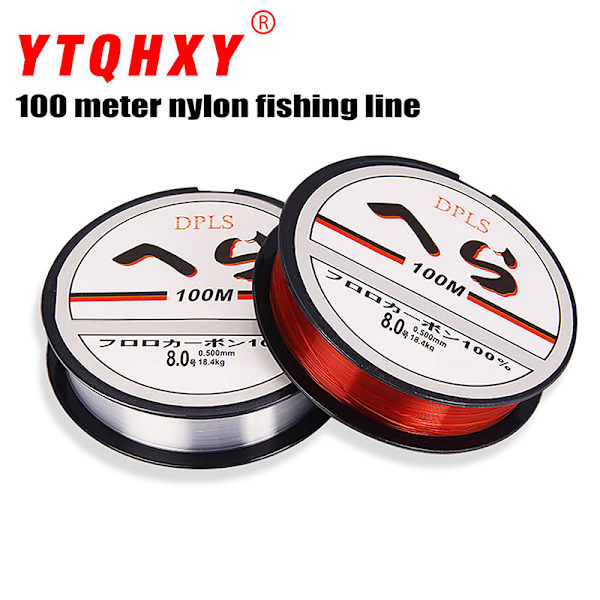 Lua Bait Fishing Line 100 meter Nylon Line Main Line Fishing L red 1.2