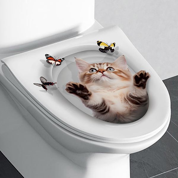 Vedenkestävä wc-kannen tarra Uutuus Creative Funny Toile A7