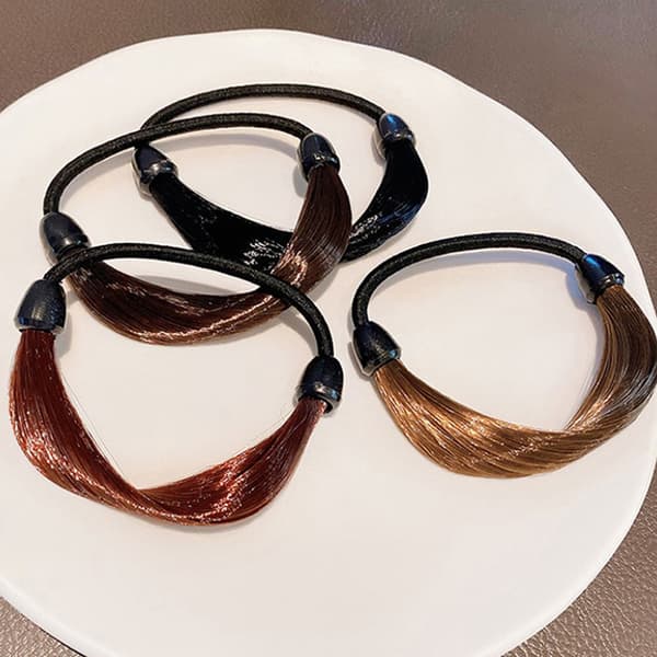 Mode peruk Flätat hårband för kvinnor Pigtail Typ gummiförbud A4