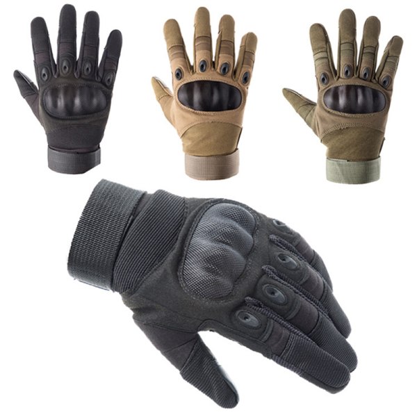 Mænd Full Finger Tactical Touch Handsker Army Military Riding Cyc Black