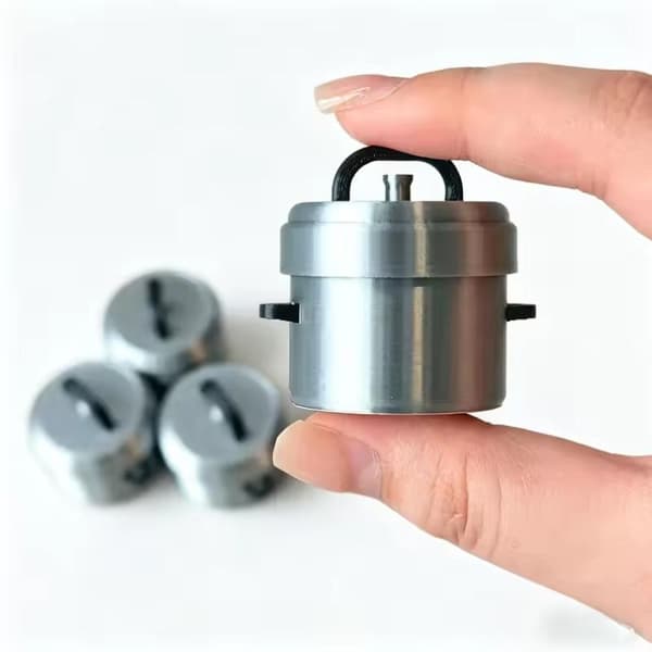 Trykkoker 3D-print dekompresjonsknapp fingerklikker Silver