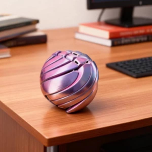 1 st Slime Ball Leksak 3D-printad Twistsphere Gear Liquid Flow Ba A3