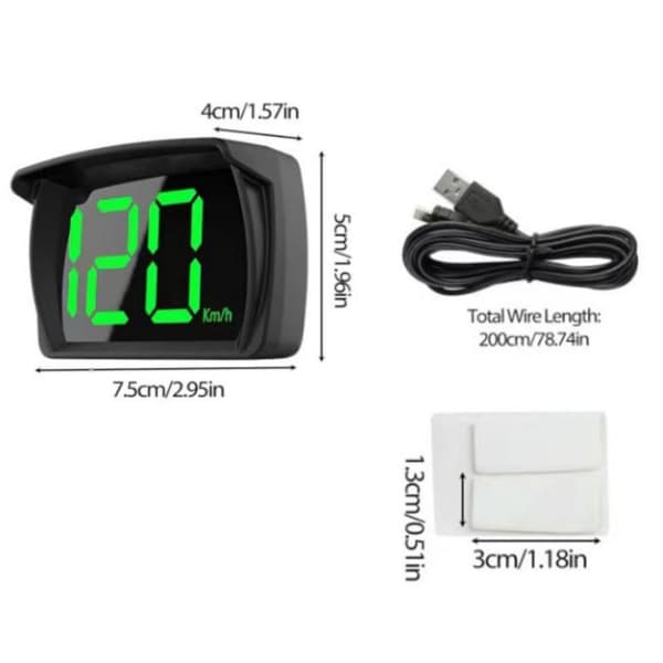 Bil HUD Headup Display KM/T GPS Digitalt Speedometer Med LED La A1