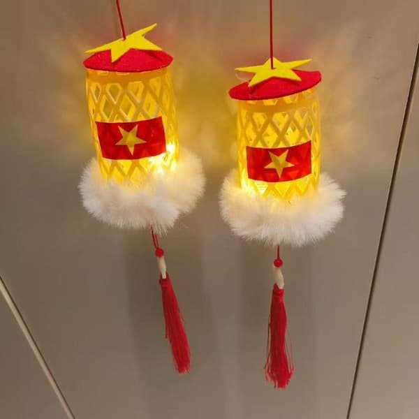 Midt-høstfestival DIY Hengende Lykt Håndlaget Materiale Trad A3