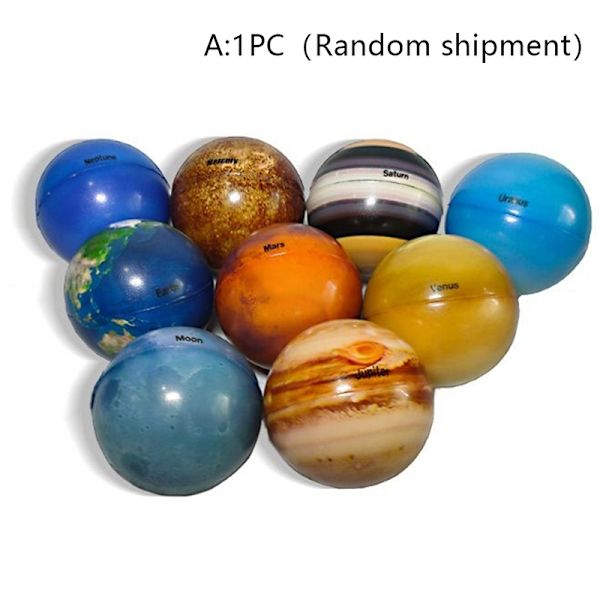6,3 CM Solid Elastisk Ball Planet Solar System Barnpussel A