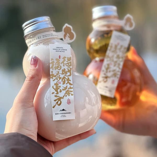 350/500 ml kalebassformade vattenflaskor för mjölkte, kaffe, juice straw 300ml