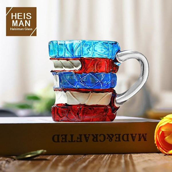 Målad bokmugg 11oz Nyhet 3d Målade böcker Kaffemugg Unik A1