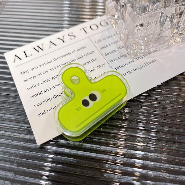 Flerfärgad e Face Akryl Binder Clip Planner Clips Pappersklämma A1