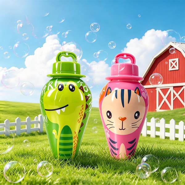 Tecknad djur Mini bubbelpinne leksak handhållen bubbelblåsare A3